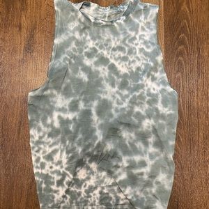 Green tie dye lululemon tank